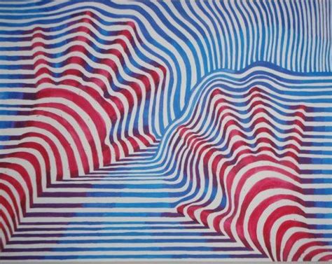 Azul Turquesa Bitácora de Teresa Paralelas y 3D Op art projects