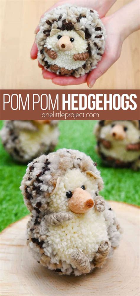 Pom Pom Hedgehog | Cute Hedgehogs Pom Pom Craft