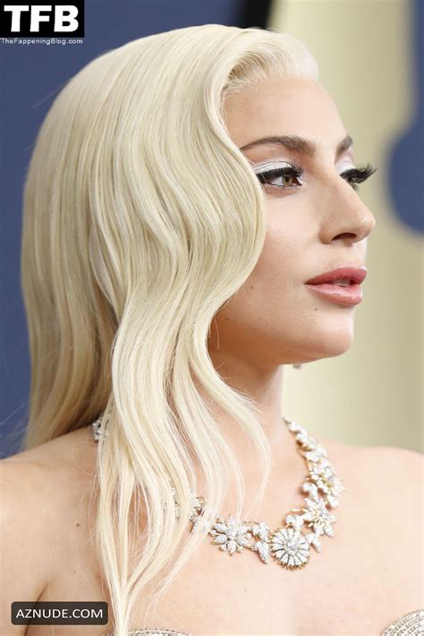 Lady Gaga Sexy Seen Flaunting Her Tits At The Screen Actors Guild Awards In Los Angeles Aznude