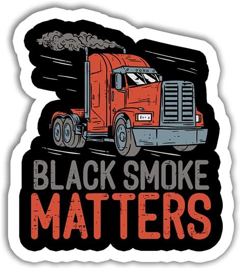 3 Pcs Black Smoke Matters Funny Drivers Truckers Truck