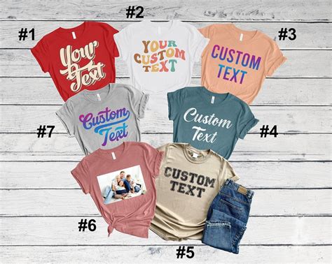 Custom Text Shirt, Personalized Custom Shirt, Customize Your Own Shirt ...