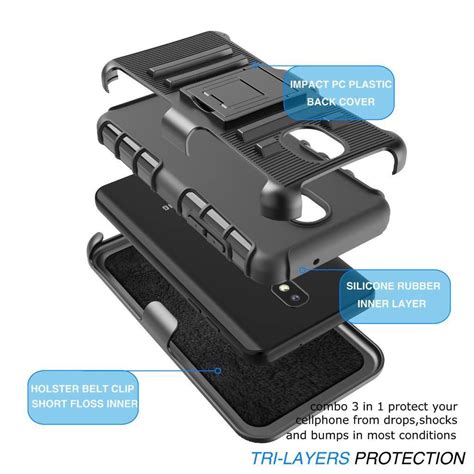 For Samsung Galaxy J7 Crown 2018 Shockproof Belt Clip Holster Stand