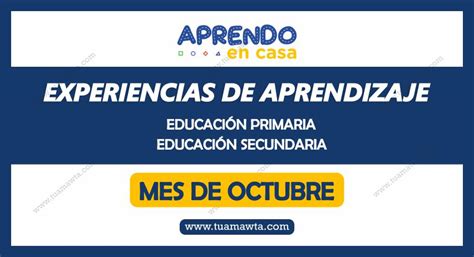 Aprendo En Casa Experiencias De Aprendizaje Octubre 2020 Tu Amawta