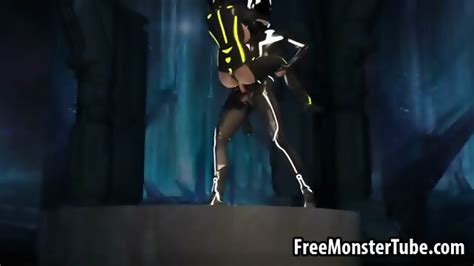 Foxy 3d Cartoon Tron Babe Getting Her Pussy Pounded