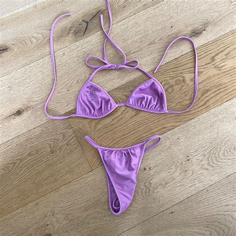 Neena Swim Triangle Bikini In Lilac Ac Size Depop