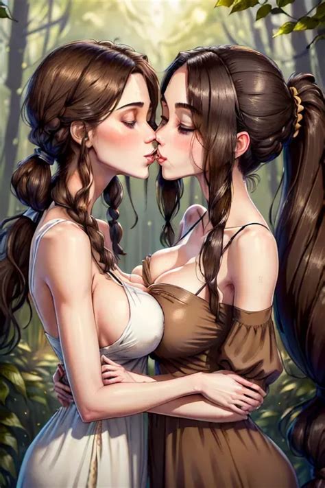 Dopamine Girl Slender Brunette Fannib With Long Brown Braid And