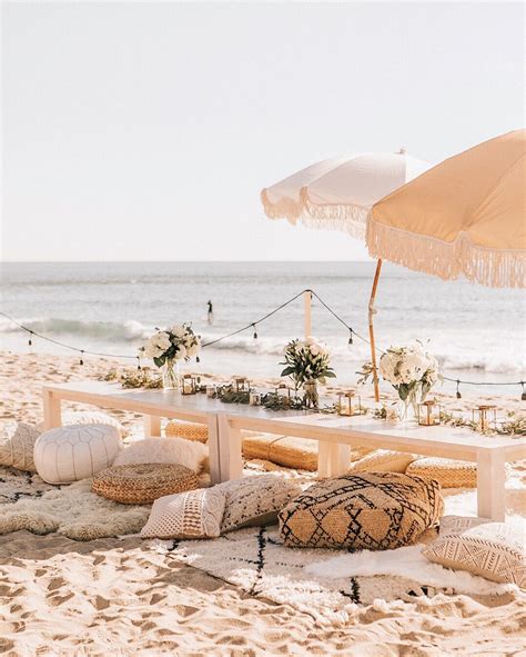 The Perfect Beach Party Beach Dinner Boho Picnic Beach Picnic