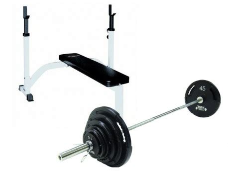York FTS Weight Bench Set with Bar and Weights for Sale