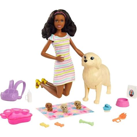 MTL BARBIE DOLL NEWBORN PUPS PLAYSET BRUNETTE HAIR My Tobbies Toys Hobbies