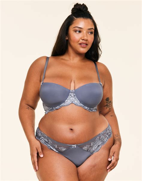 Missy Dark Gray Plus Unlined Demi 38DD 46DDD Adore Me