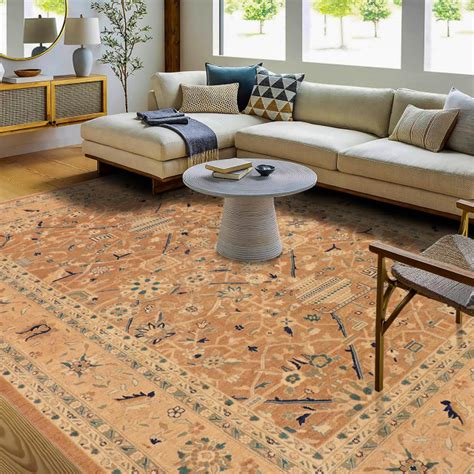 Oriental Ziegler Asha Brown Nude Hand Knotted Wool Rug 9 2 X 11 9 9 2 X 11 9