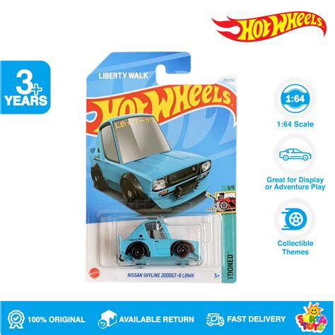 Hot Wheels Nissan Skyline 2000GT R LBWK Tooned Tosca Blue Lot M 2024 Shopee Singapore