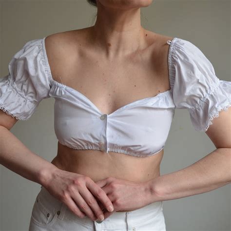 Off Shoulder Peasant Crop Top Etsy