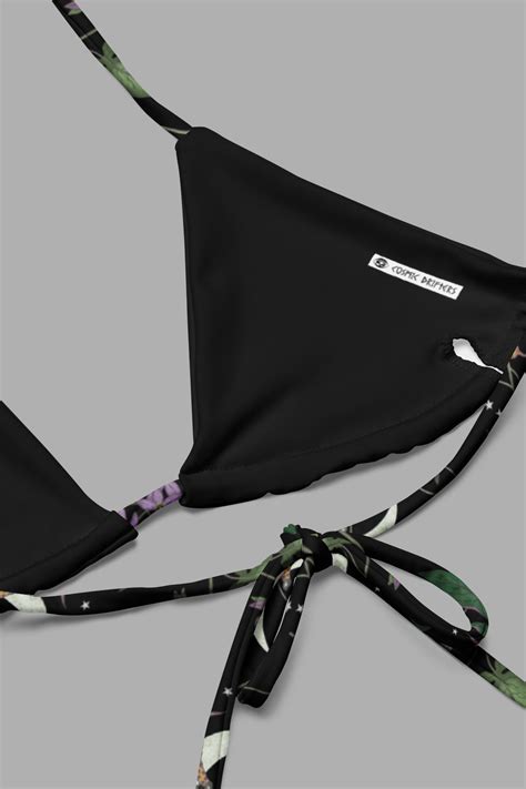 Nightshade Print Recycled String Bikini Top Cosmic Drifters