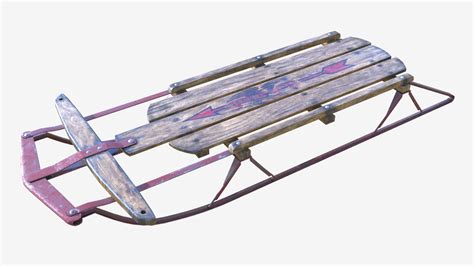 Flexible Flyer Sled Model Turbosquid 1970993