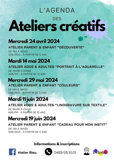 Stages cours Adultes Loisirs Créatifs Ateliers créatifs enfants