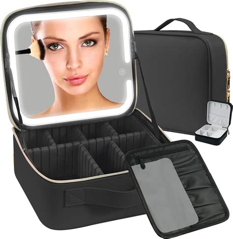 Makeup Travel Bag With Led Lighted Mirror Makeup Travel