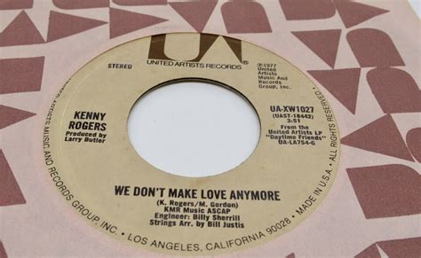 Kenny Rogers Daytime Friends We Don T Make Love Anymore 1977 UA 45 RPM