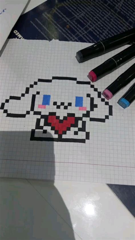 Pixel Art Cinnamoroll In 2024 Easy Pixel Art Pixel Art Pixel Art