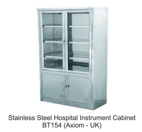 Stainless Steel Hospital Instrument Cabinet BT154 Axiom UK Clinicaid