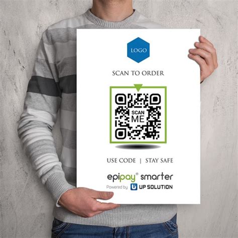 Designs Contactless QR Code Store Front Poster To Grab Attention