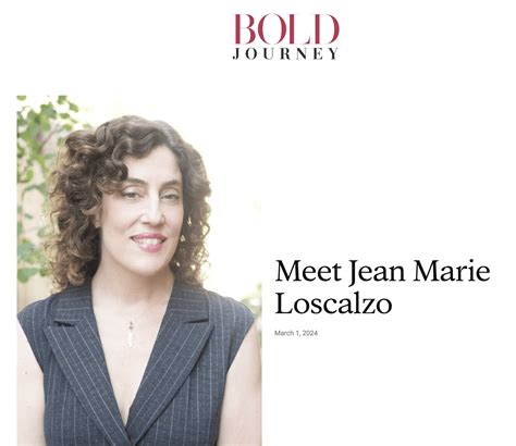 Dr. Jean Loscalzo's interview with Bold Journey Magazine for their