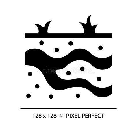 Groundwater Black Glyph Icon Stock Vector Illustration Of Concept