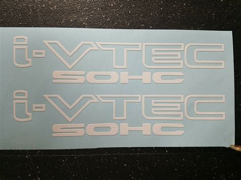 2x I VTEC SOHC Ivtec 5 5 Wide Emblem Vinyl Sticker Honda Civic Decal