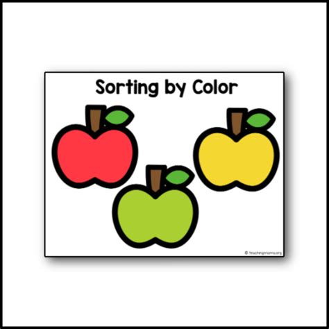 Sorting By Color Apples Printables Club