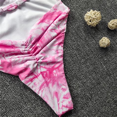 2020 Fashion Girls Swimwear Bandage Cheeky One Piece Pink Swimsuits Thong Two Pieces Bikini Sets