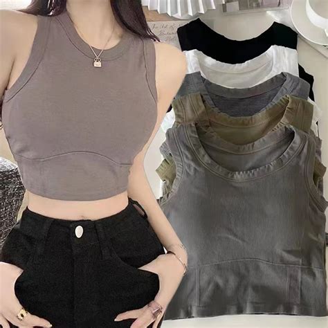 Women Sexy Crop Tops Tank Female Seamless One Piece Sports Bra Lingerie Underwear Female Summer