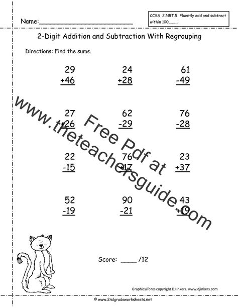 Adding And Subtracting Double Digits Worksheets Worksheetscity