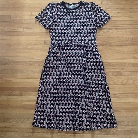 Boden Lucinda Jersey Midi Dress Flamingo Print Us 16 Gem