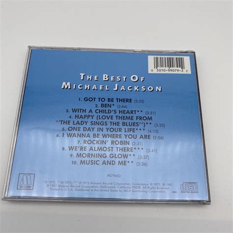 Michael Jackson The Best Of Michael Jackson Cd 1987 Motown Ebay