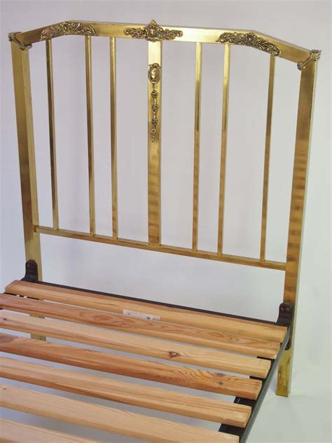 Pair Of Antique Edwardian Brass Single Beds For Sale