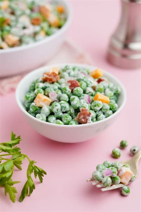 Green Pea Salad With Bacon Wholefully