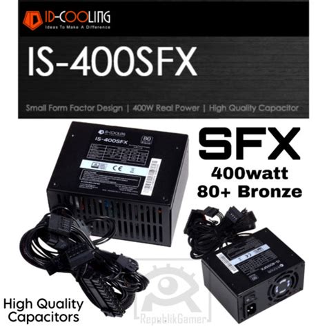 Jual PSU SFX 400w 80+ id-cooling IS-400SFX for mini ITX mini PC 400 ...