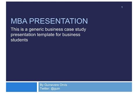 MBA Case Study Presentation Template By Victoria Hernandez Issuu