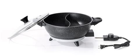 Amazon Senschef Qt Electric Hot Pot With Divider Dual Flavor Shabu Shabu Pot With