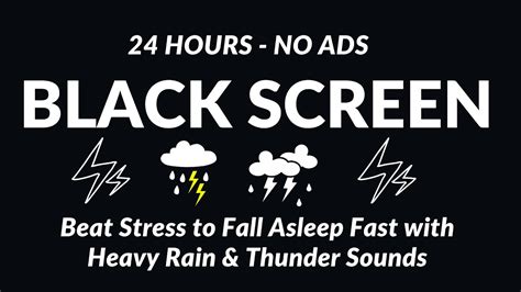 Beat Stress To Fall Asleep Fast With Heavy Rain And Thunder Sounds