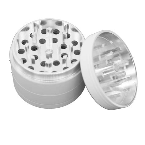 Cannabis Promotions Custom Metal White Grinder 50mm Cannabis Promotions