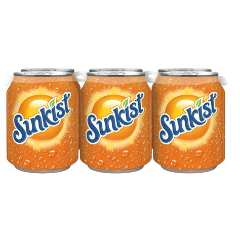 Sunkist Orange Soda 8 Fl Oz Cans 6 Pack