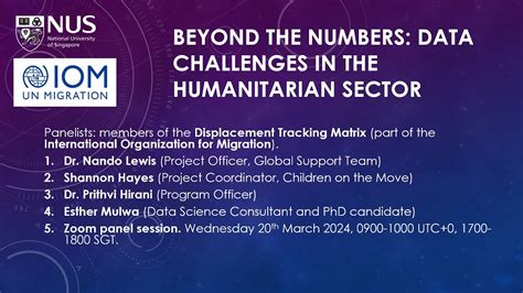 Beyond The Numbers Data Challenges In The Humanitarian Sector Youtube