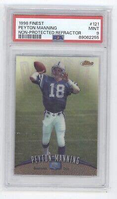 Peyton Manning 1998 Topps Finest Refractor RC Rookie 121 PSA 9 MINT