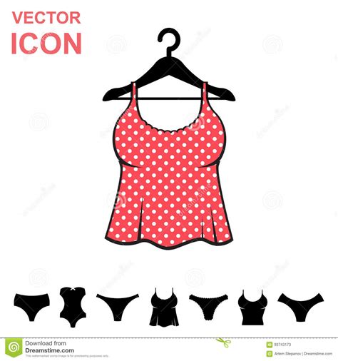 Ensemble D Ic Ne De Vecteur De Lingerie Sur Le Fond Blanc Illustration De Vecteur Illustration