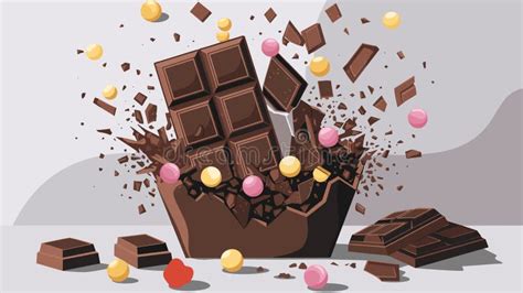 explosion  chocolate  colorful candy spheres  sweet treat