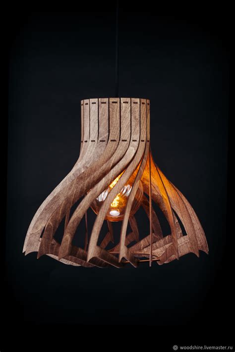 Деревянный светильник Санлайт палисандр, подвесной абажур из дерева в ...