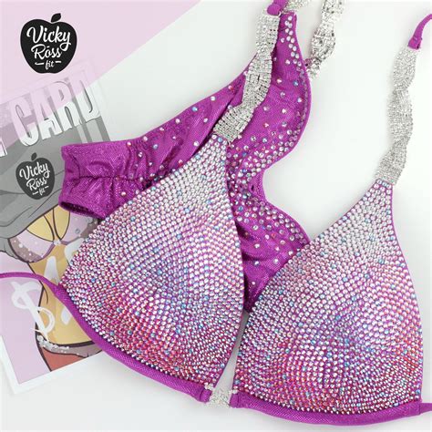 Hot Pink Fitness Competition Bikini For Women By Vicky Ross Etsy