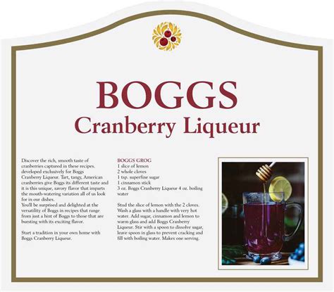 Boggs Cranberry Liqueur Recipes Inclusive One World