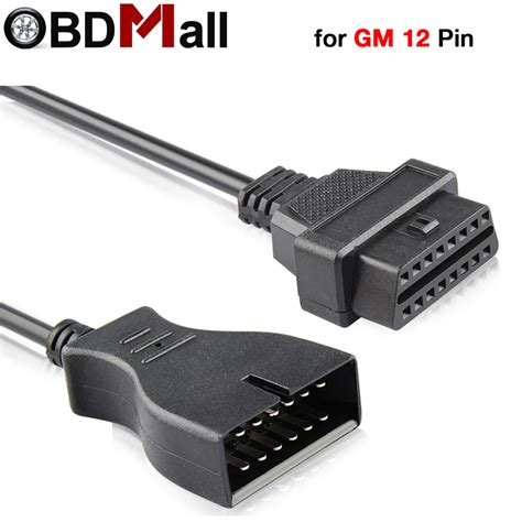 2018 Newest OBDII OBD 2 Connector Adapter for GM 12 Pin GM12 to 16 Pin ...
